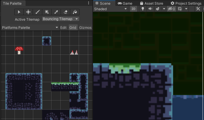 Screenshot of Unity proof of concept game.